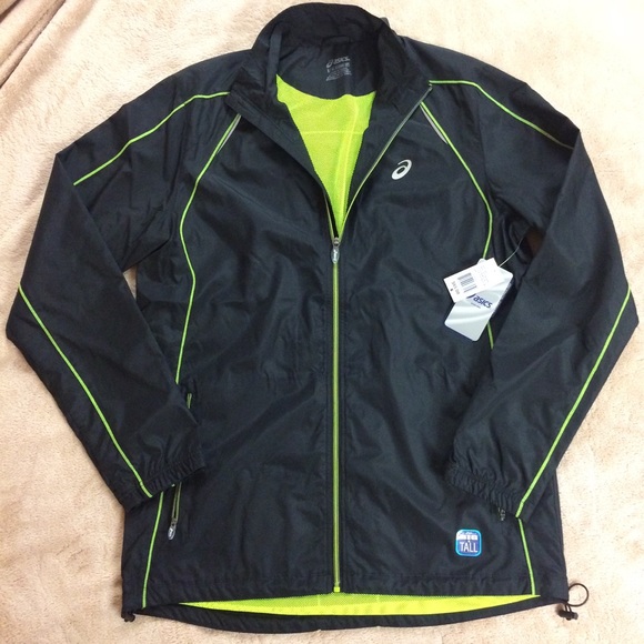 asics windbreaker mens running jacket